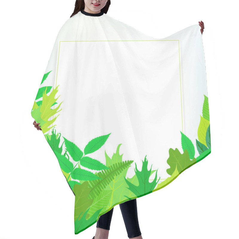 Personality  Spring Card Background With Green Leaves Hair Cutting Cape