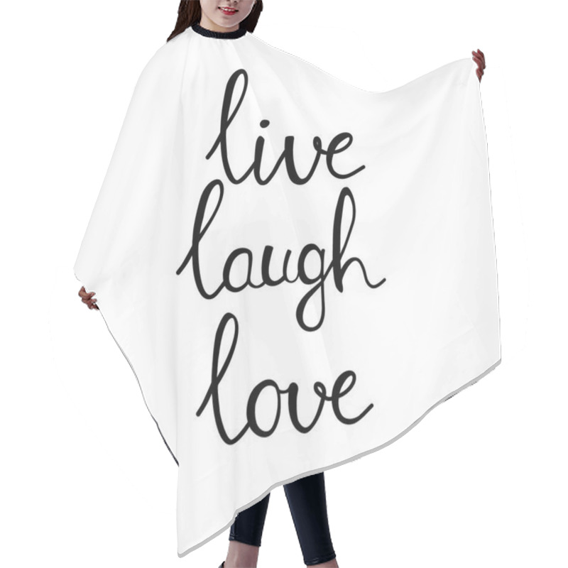 Personality  Live Laugh And Love Words Lettering Hair Cutting Cape