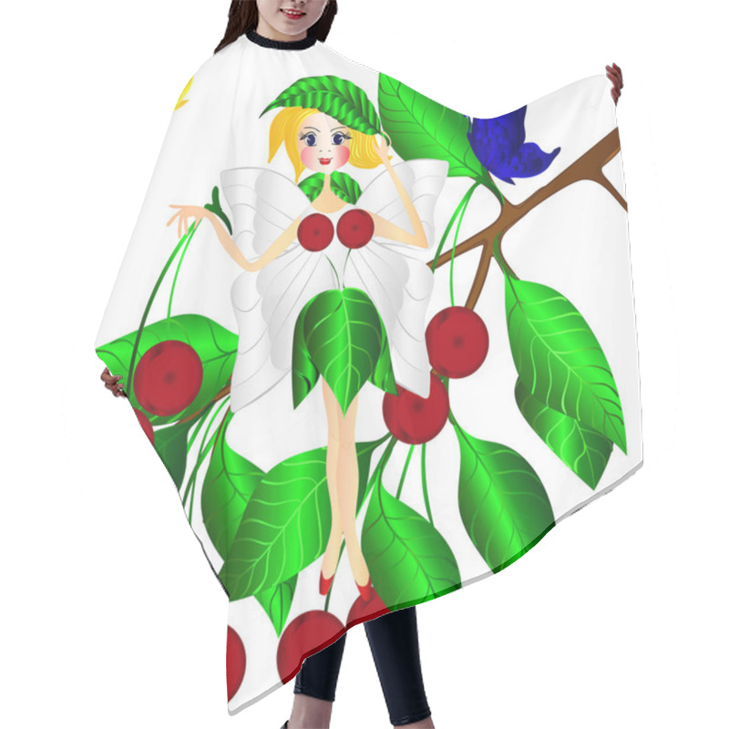 Personality  Fantasy Fairy Cherry  Hair Cutting Cape