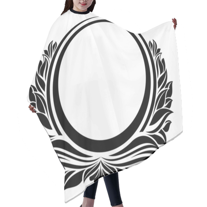 Personality  Black Circle Frame Hair Cutting Cape