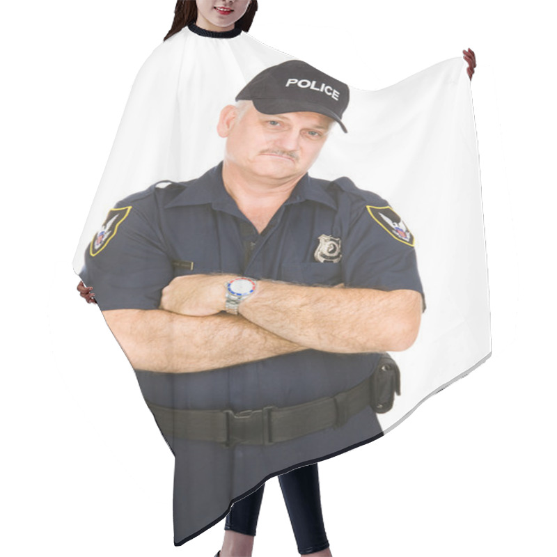 Personality  Police Officer Grumpy Hair Cutting Cape