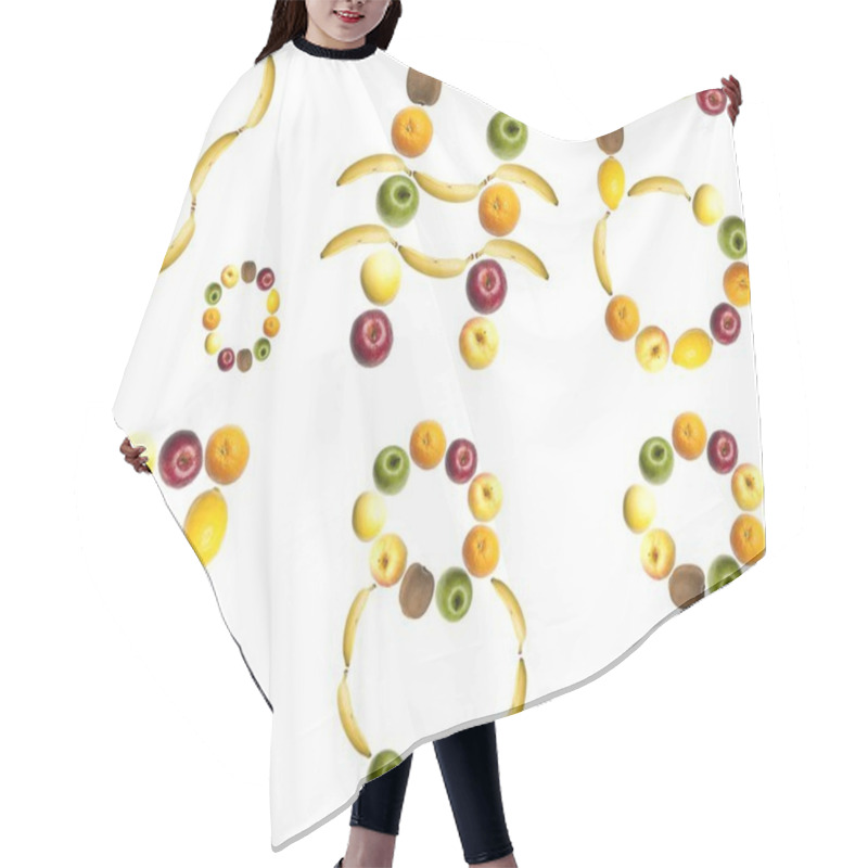 Personality  Digits Made Of Fruits Hair Cutting Cape