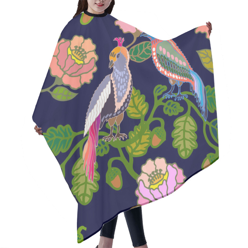 Personality  Seamless Kimono Pattern Hair Cutting Cape