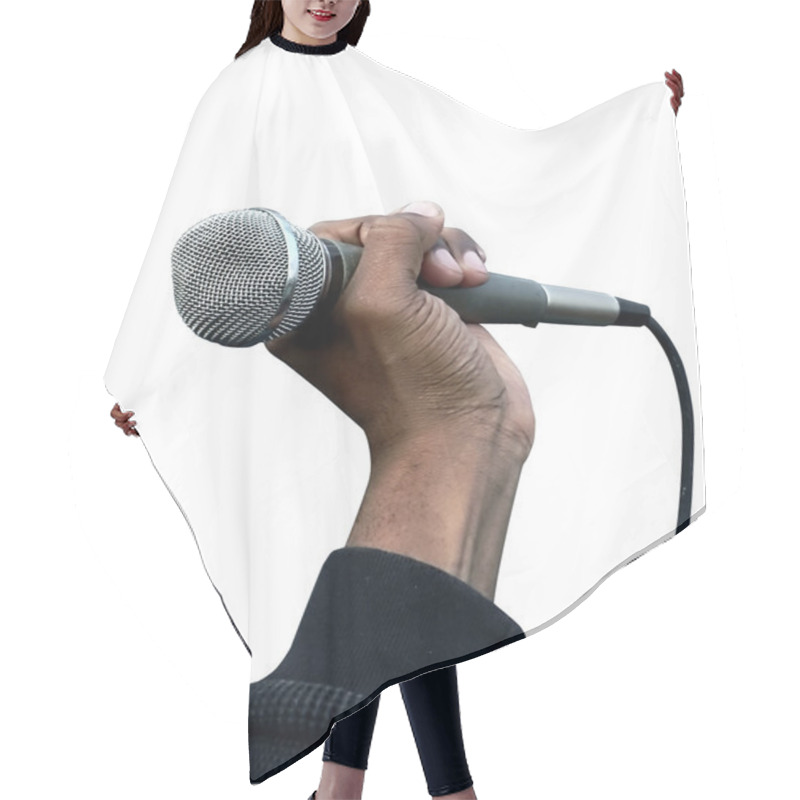 Personality  Hand Holding Microphone Hair Cutting Cape