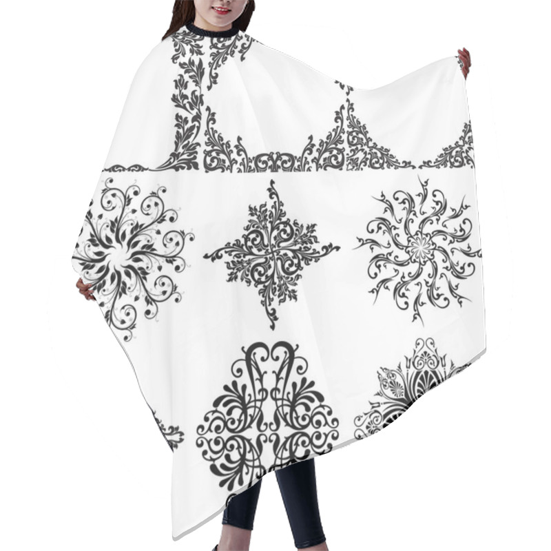 Personality  Ornamental Design Elements Hair Cutting Cape