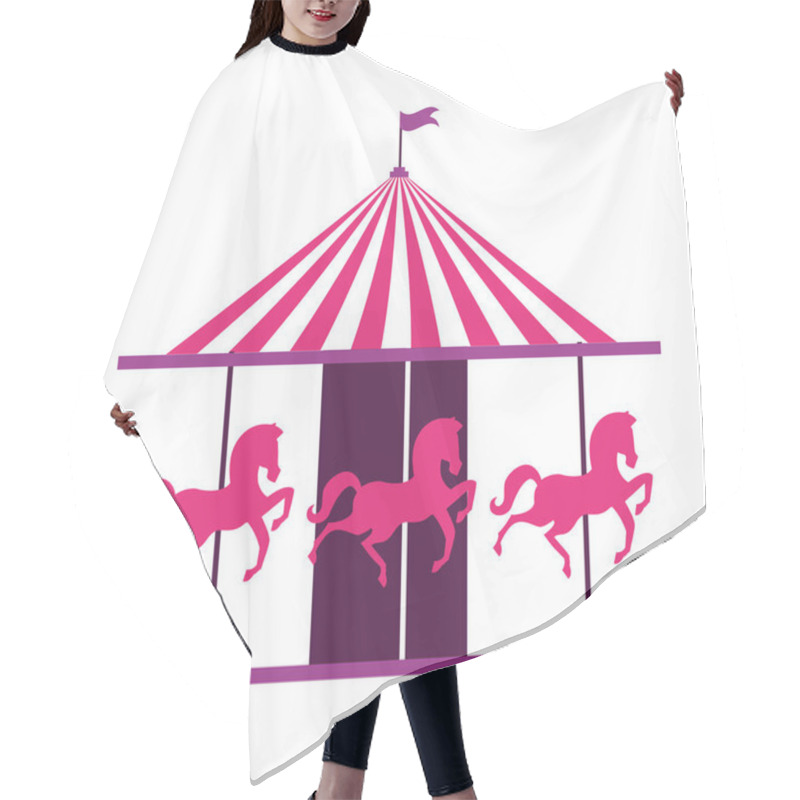 Personality  Carousel Circus Carnival Hair Cutting Cape