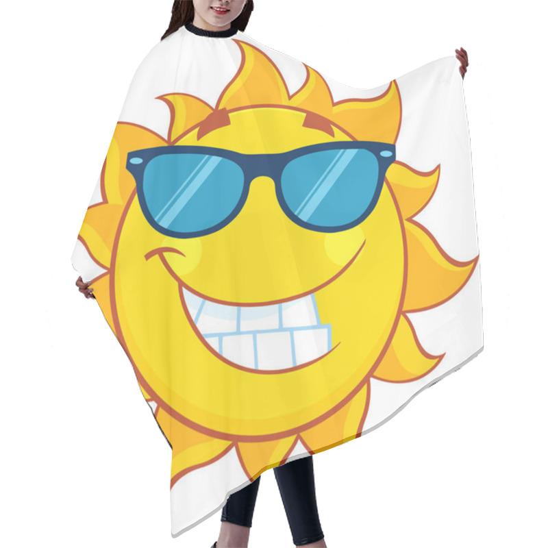 Personality  Smiling Summer Sun Cartoon Mascot  Hair Cutting Cape