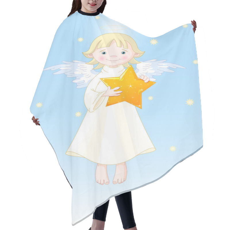 Personality  Christmas Angel Hair Cutting Cape