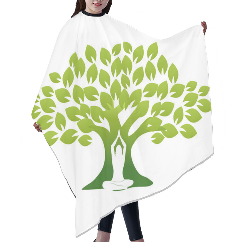 Personality  Yoga And Tree Hair Cutting Cape