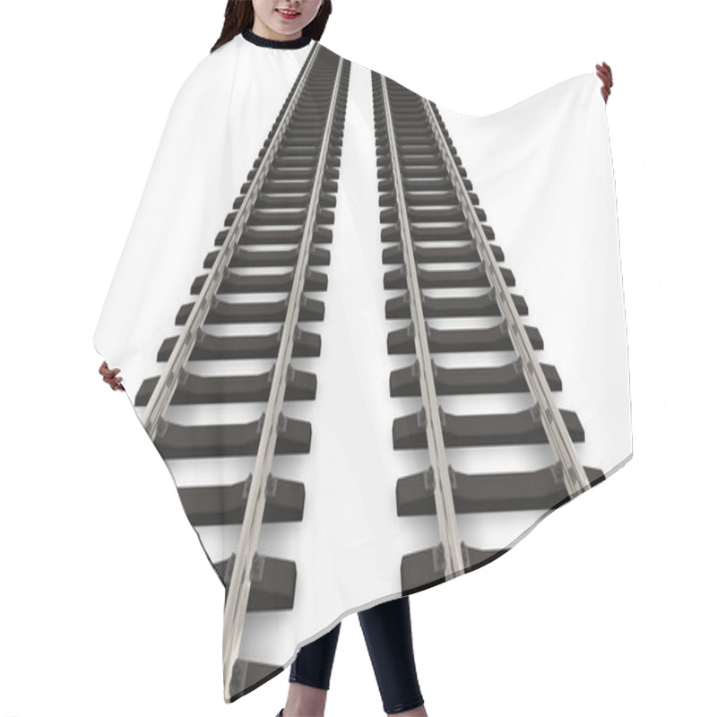 Personality  Two Railroad Tracks Hair Cutting Cape