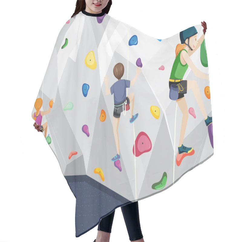 Personality  Indoor Rock Climbing Gym Illustration Hair Cutting Cape