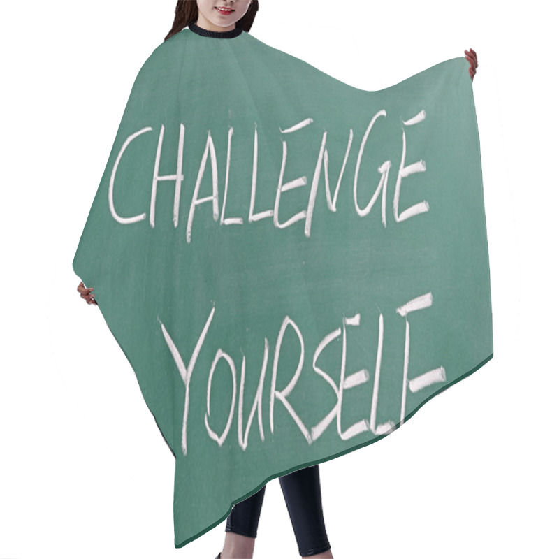 Personality  Challenge Yourself Sign Hair Cutting Cape