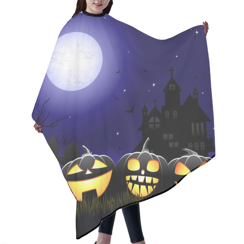 Personality  Halloween Background Hair Cutting Cape