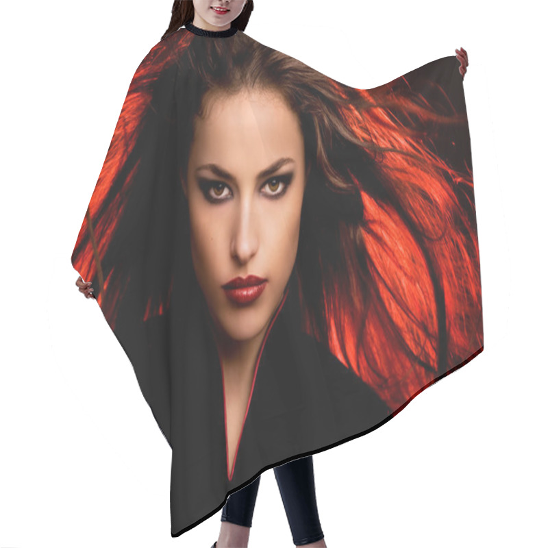 Personality  Woman Portrait Hair Cutting Cape