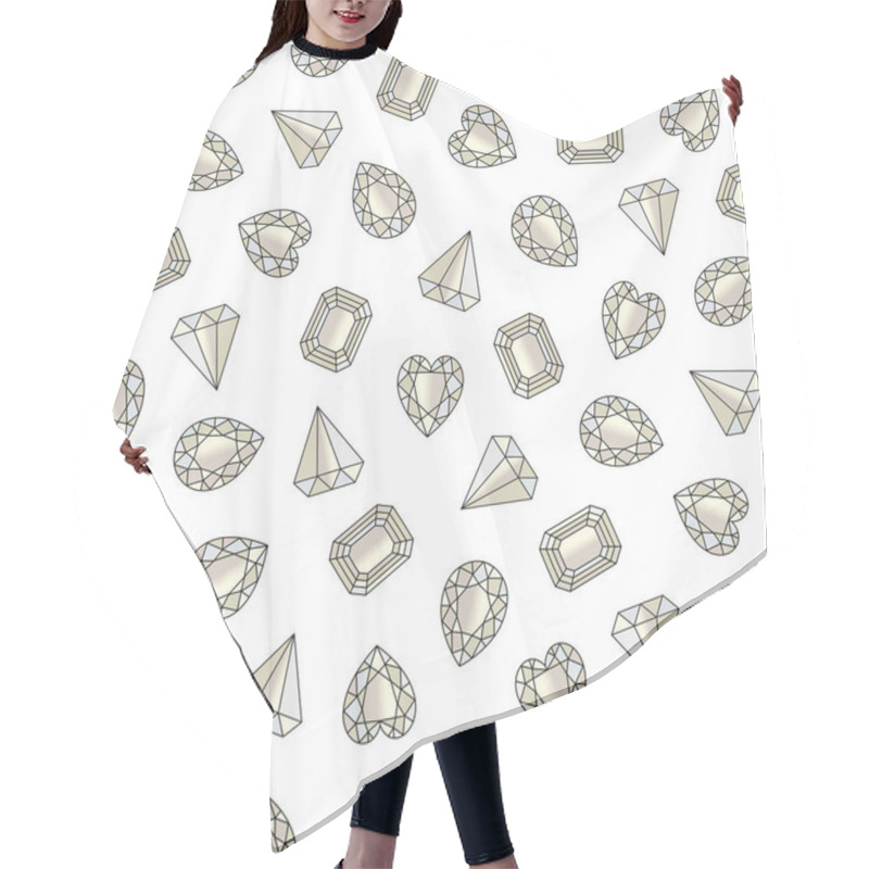 Personality  Luxury Gemstone Pattern Hair Cutting Cape