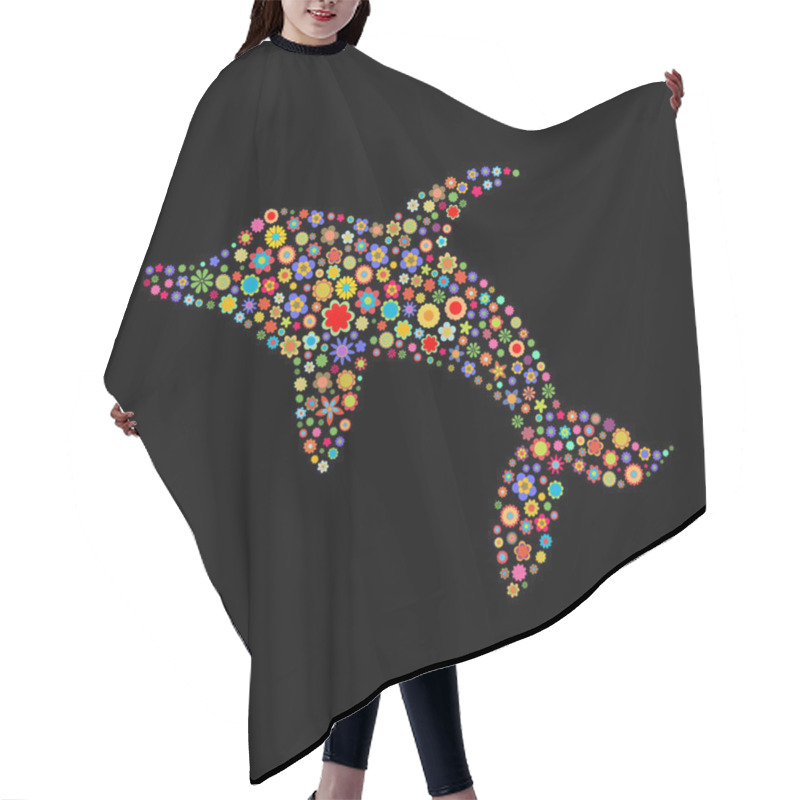 Personality  Dolphine Shape Hair Cutting Cape