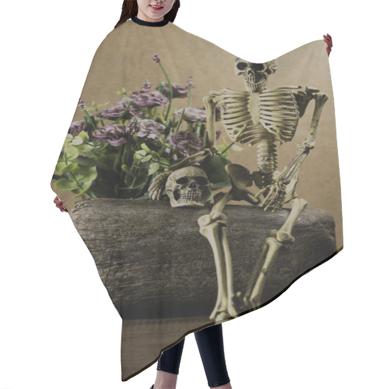 Personality  Still Life With Skull, Love Story Set Hair Cutting Cape