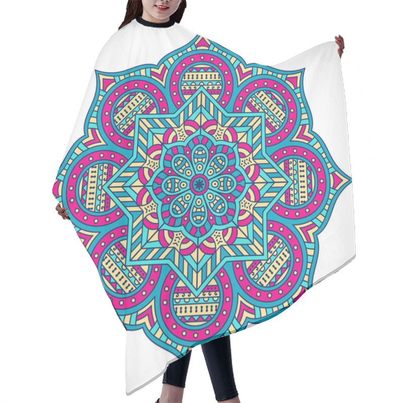 Personality  Vector Indian Mandala Hair Cutting Cape