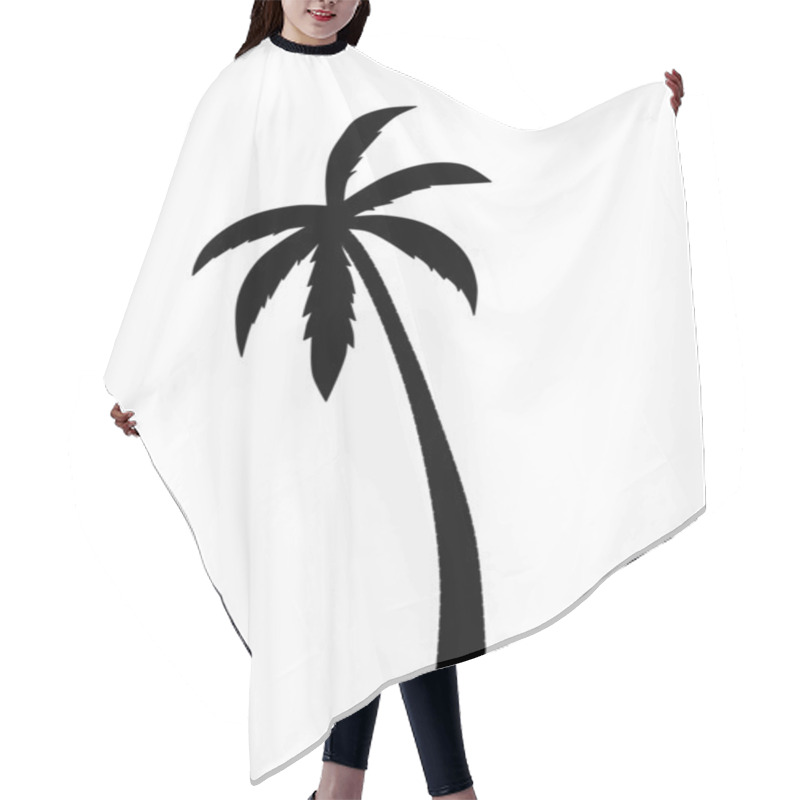 Personality  Palm Silhouette. Hair Cutting Cape