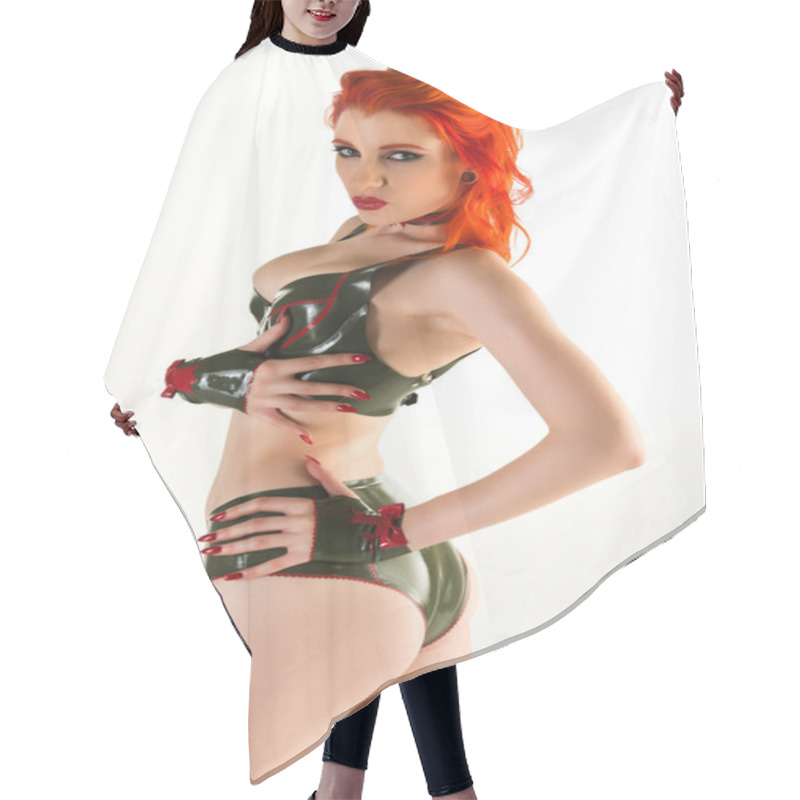 Personality  Latex Hair Cutting Cape