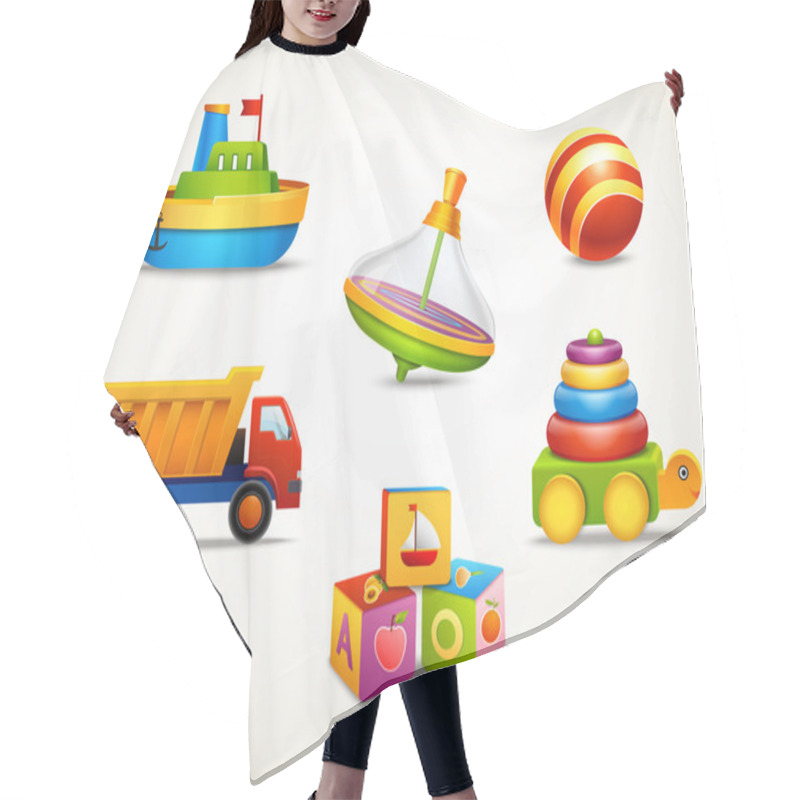 Personality  Toys Icons Set Hair Cutting Cape