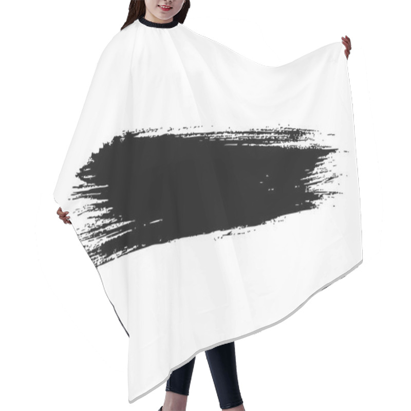 Personality  Black Grunge Line Isolated On White Background Hair Cutting Cape