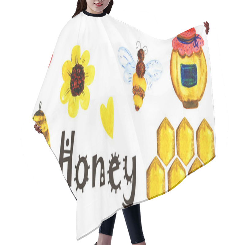 Personality  Set For Lovers Of Honey And Health Hair Cutting Cape