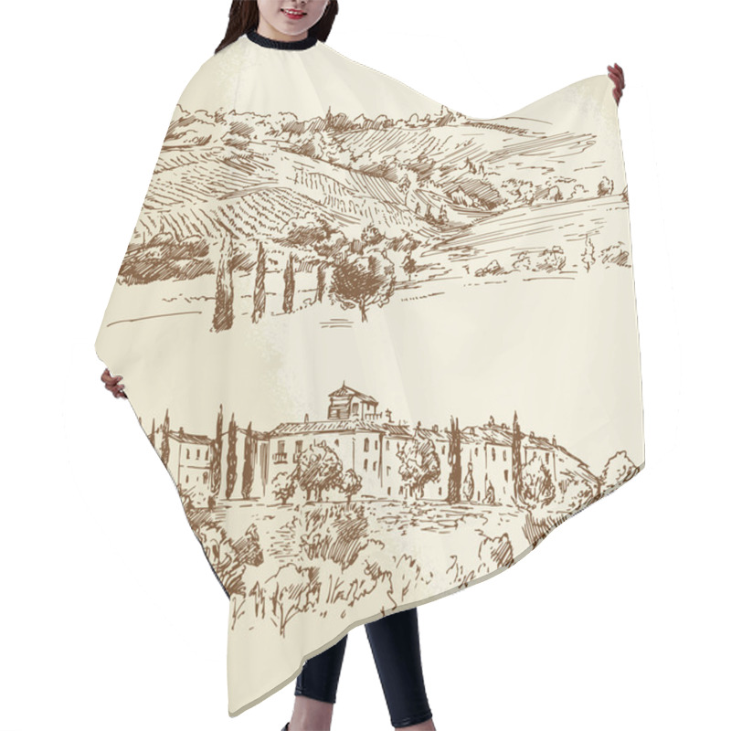 Personality  Vineyard, Romantic Landscape Hair Cutting Cape