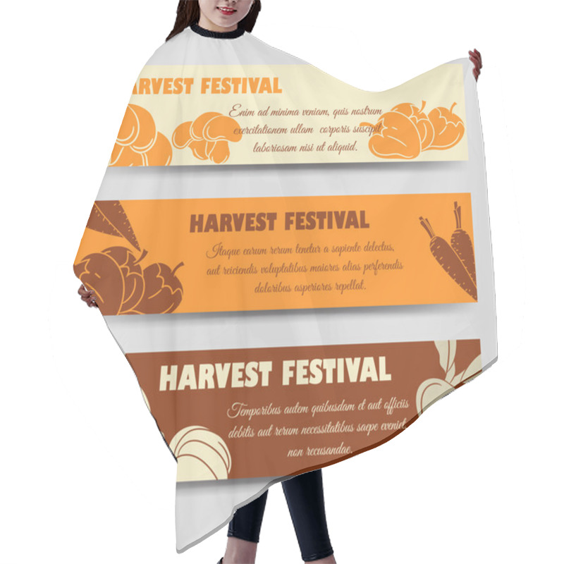 Personality  Harvest Festival Horizontal Banners Template Hair Cutting Cape