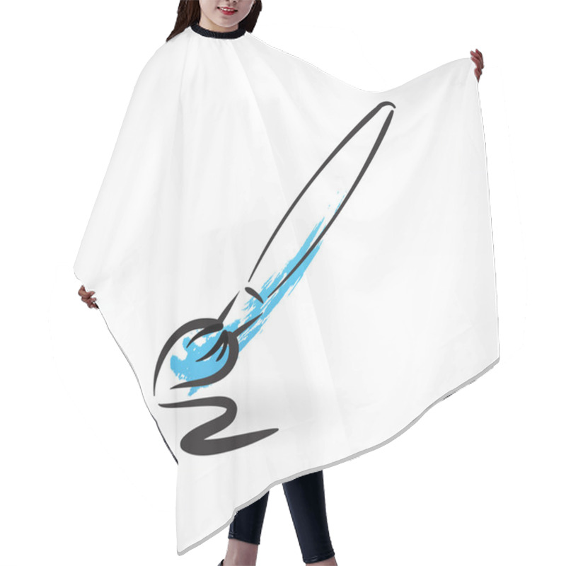 Personality  Paint Brush Grunge Icon Hair Cutting Cape