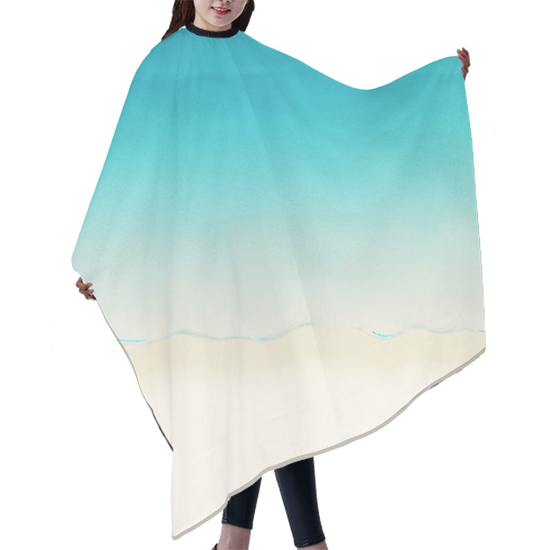 Personality  Beach And Sea Top View Hair Cutting Cape