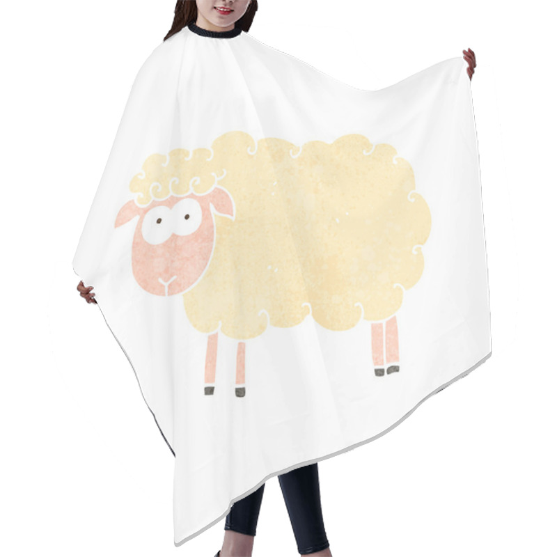 Personality  Retro Cartoon Sheep Hair Cutting Cape