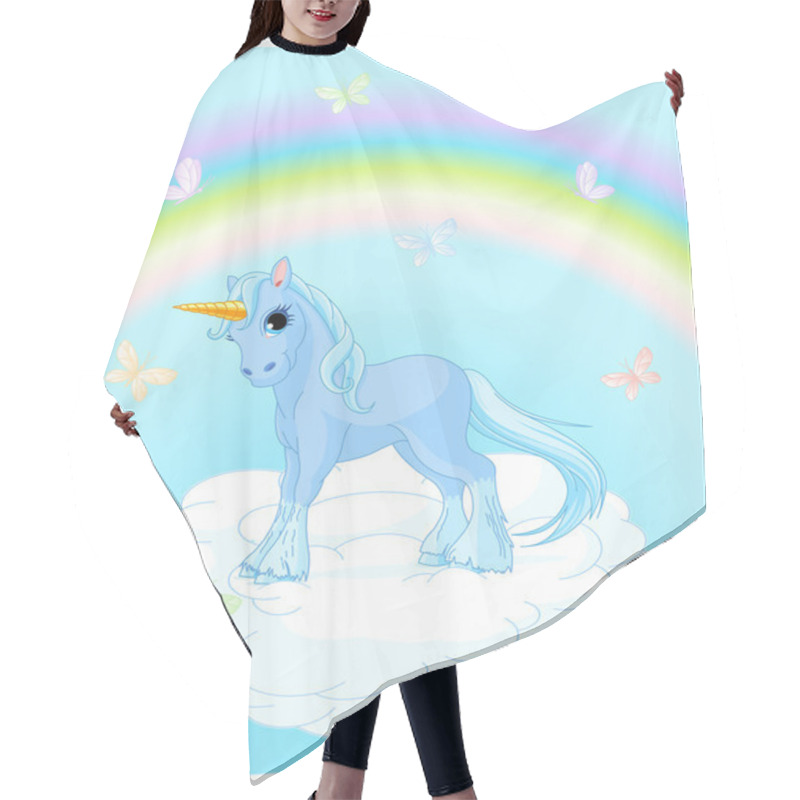 Personality  Unicorn On Magic Background Hair Cutting Cape