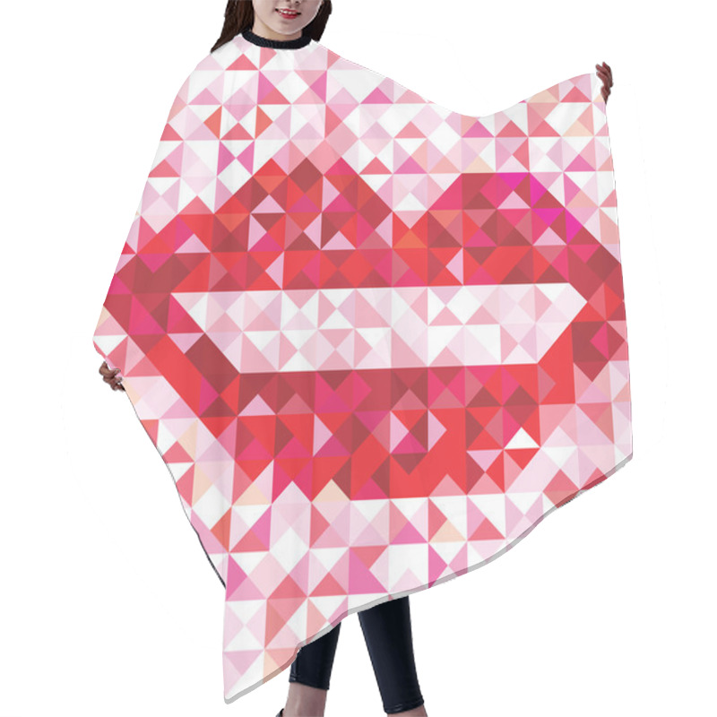 Personality  Seamless Love Pattern Of Geometric Lip Hair Cutting Cape