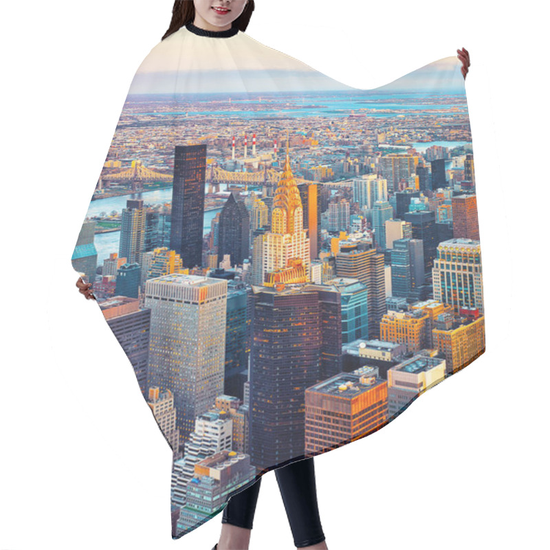 Personality  Aerial View On Midtown East NYC Reflex Hair Cutting Cape