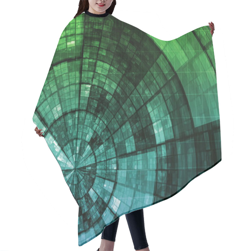 Personality  Business Technology Background Hair Cutting Cape