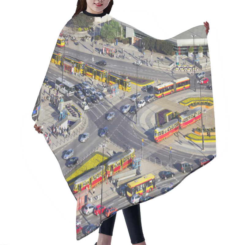 Personality  Rush Hour Traffic On Roundabout Hair Cutting Cape