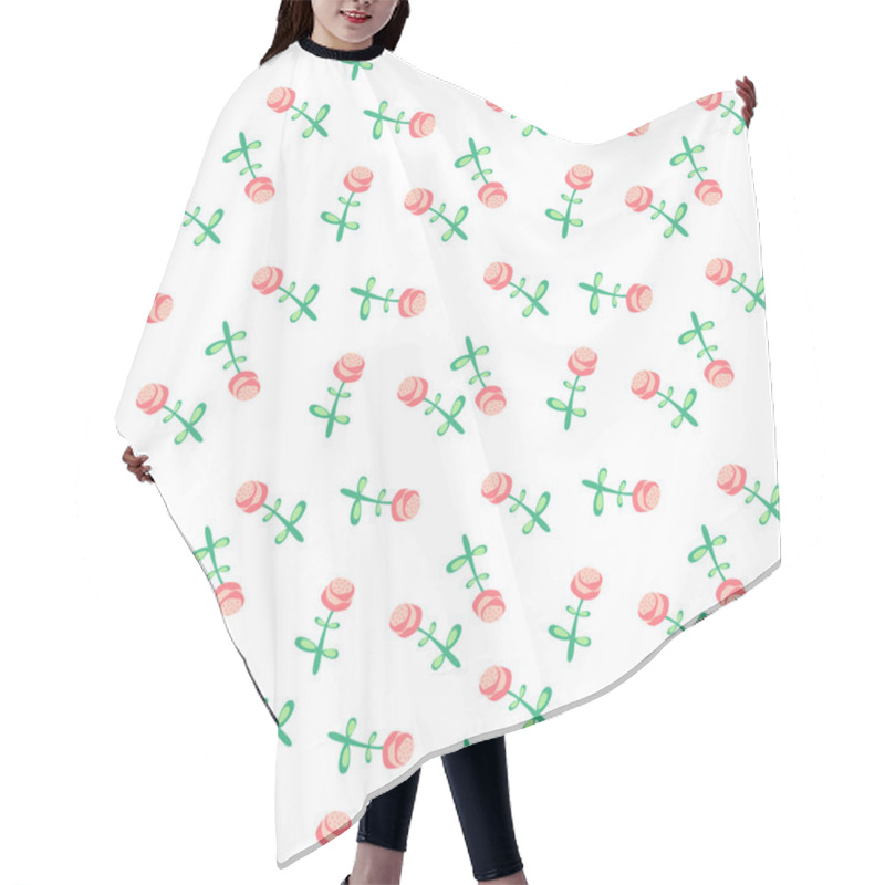 Personality  Seamless Pattern Of Small Flowers Hair Cutting Cape