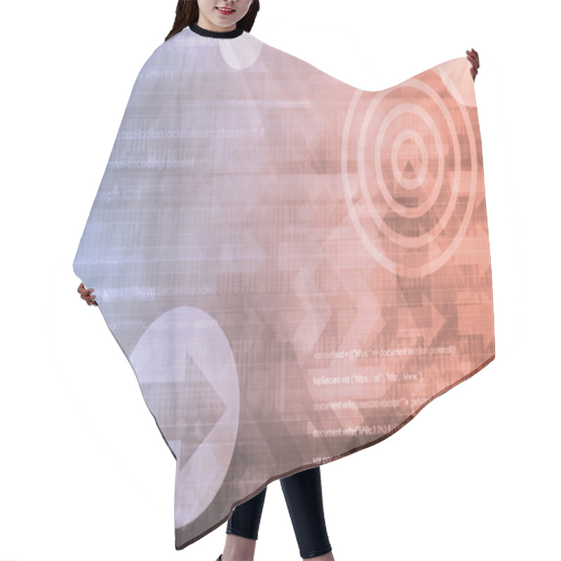 Personality  Technology Abstract Hair Cutting Cape