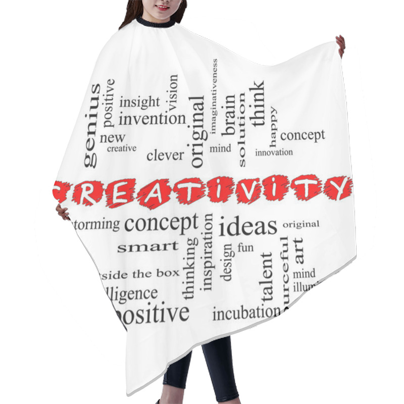 Personality  Creativity Word Cloud Concept Scribbled Hair Cutting Cape