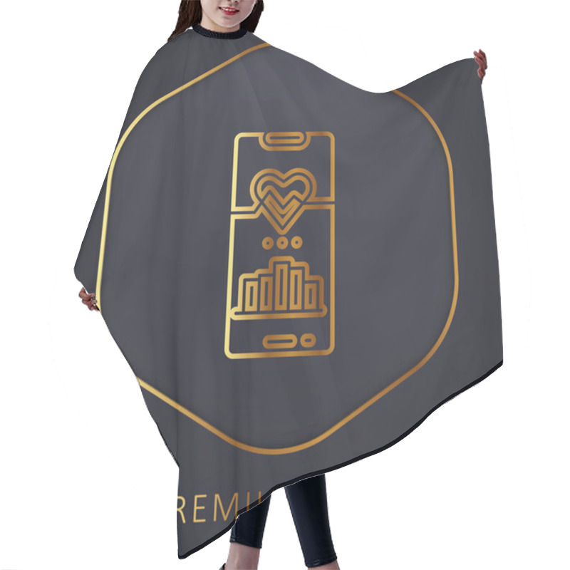 Personality  Activity Tracker Golden Line Premium Logo Or Icon Hair Cutting Cape