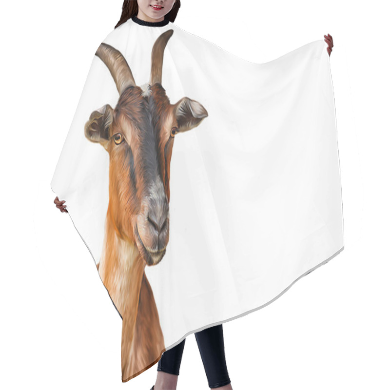 Personality  Drawing Goats, Portrait Hair Cutting Cape