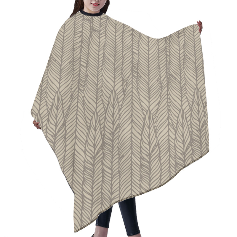 Personality  Seamless Abstract Hand-drawn Pattern Hair Cutting Cape