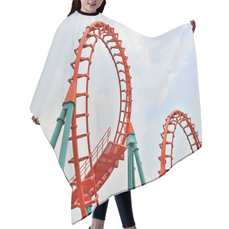 Personality  A Roller Coaster Track Hair Cutting Cape