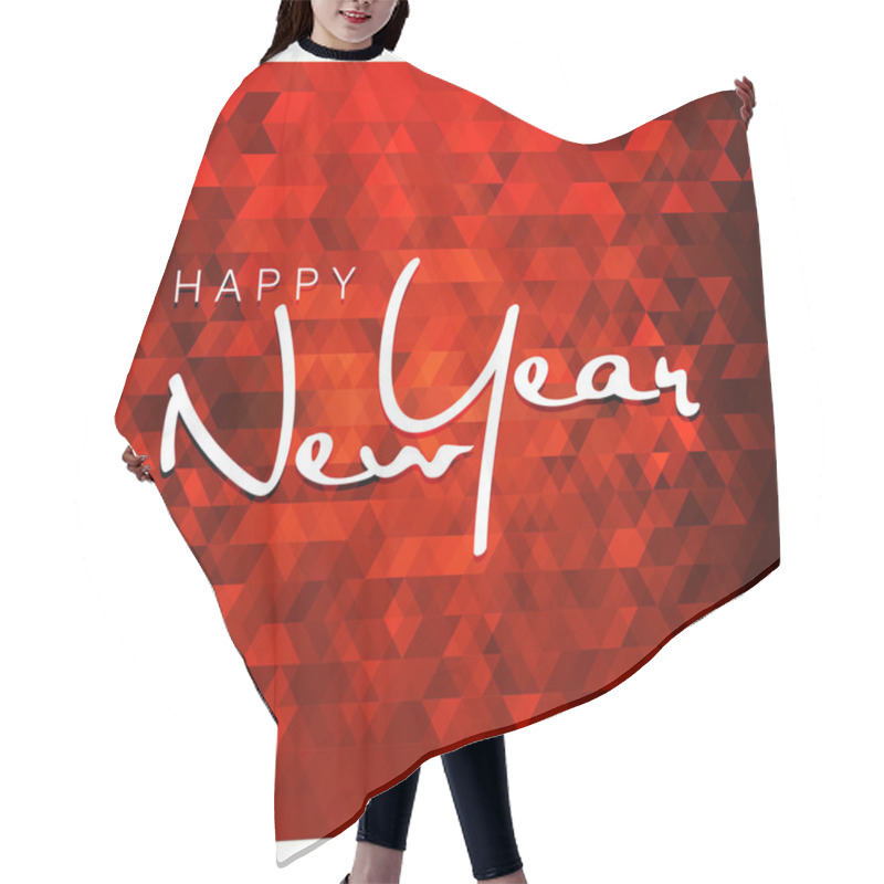 Personality  Happy New Year Polygon Pattern Hair Cutting Cape