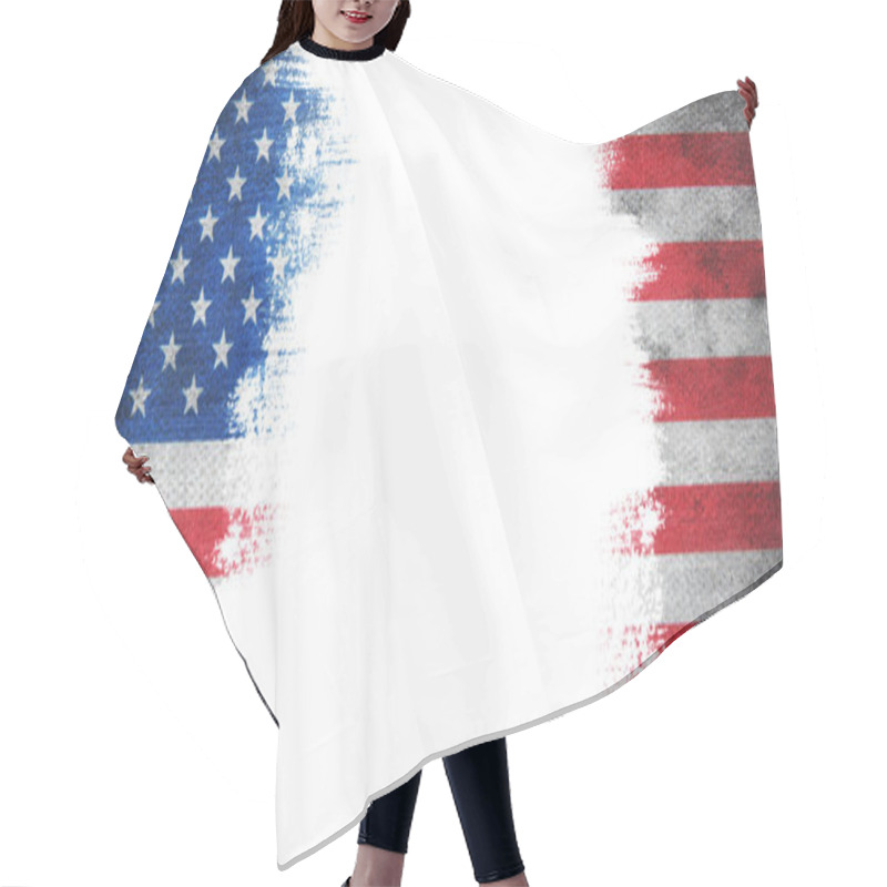 Personality  Grunge USA Flag. American Flag With Grunge Texture. Hair Cutting Cape