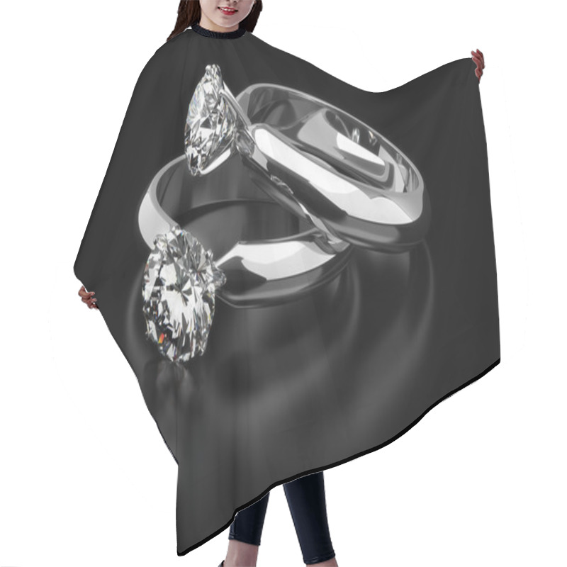 Personality  Diamond Rings Hair Cutting Cape