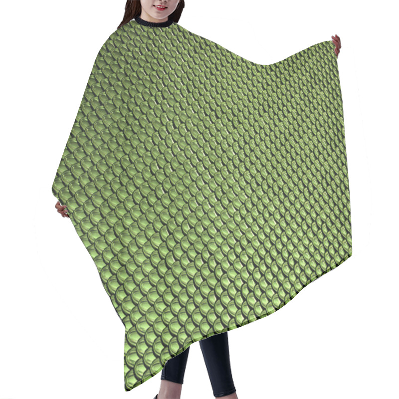 Personality  Green Scales Glossy Texture Hair Cutting Cape