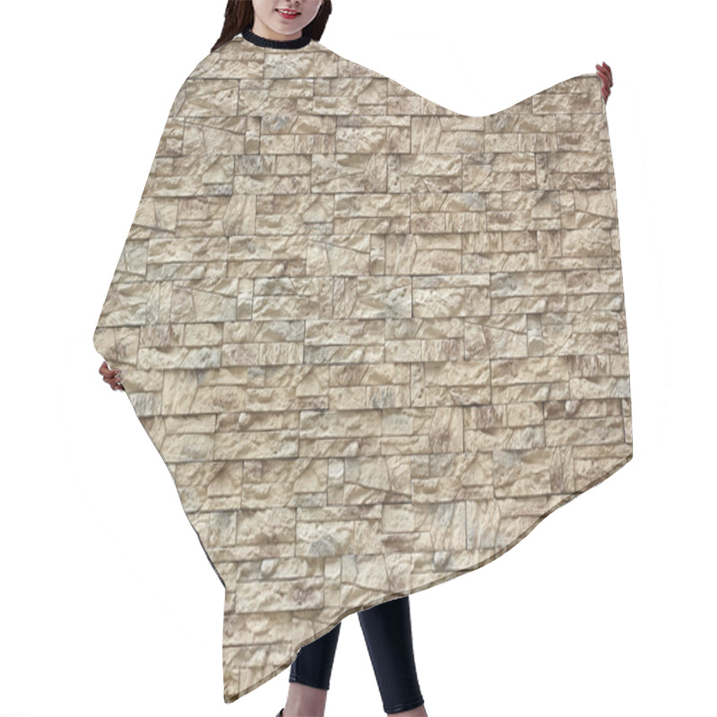 Personality  Texture Of Rectangle Stone Wall. Hair Cutting Cape