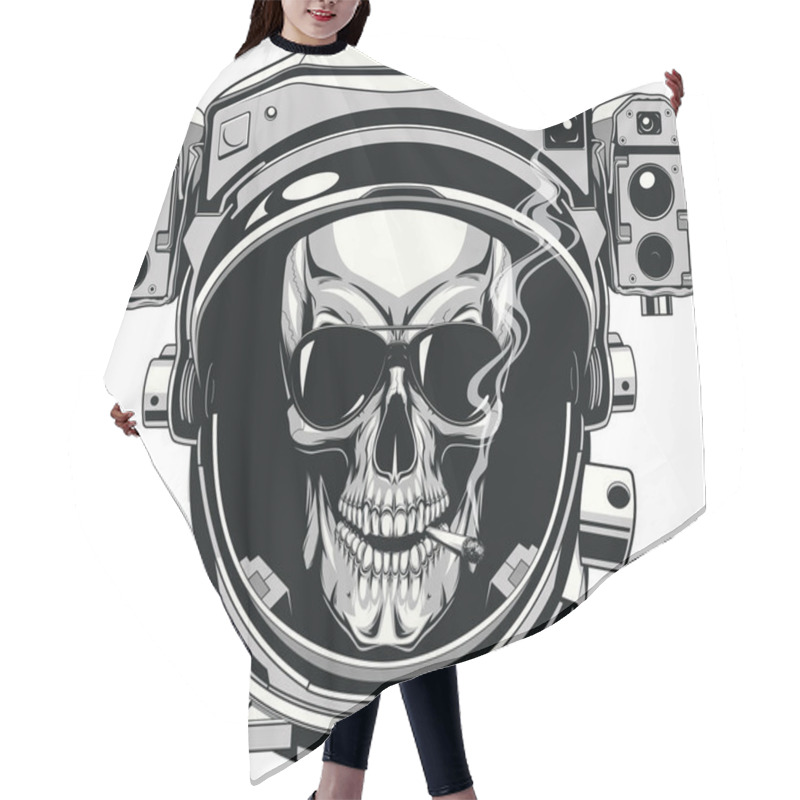 Personality  Skull In A Spacesuit Hair Cutting Cape